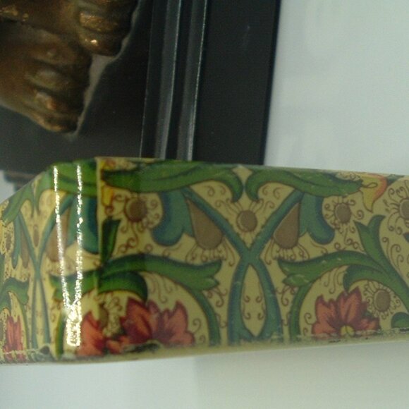 Italian Florentine lacquer trinket box (small for rings or earrings) LOVELY! - Picture 6 of 7